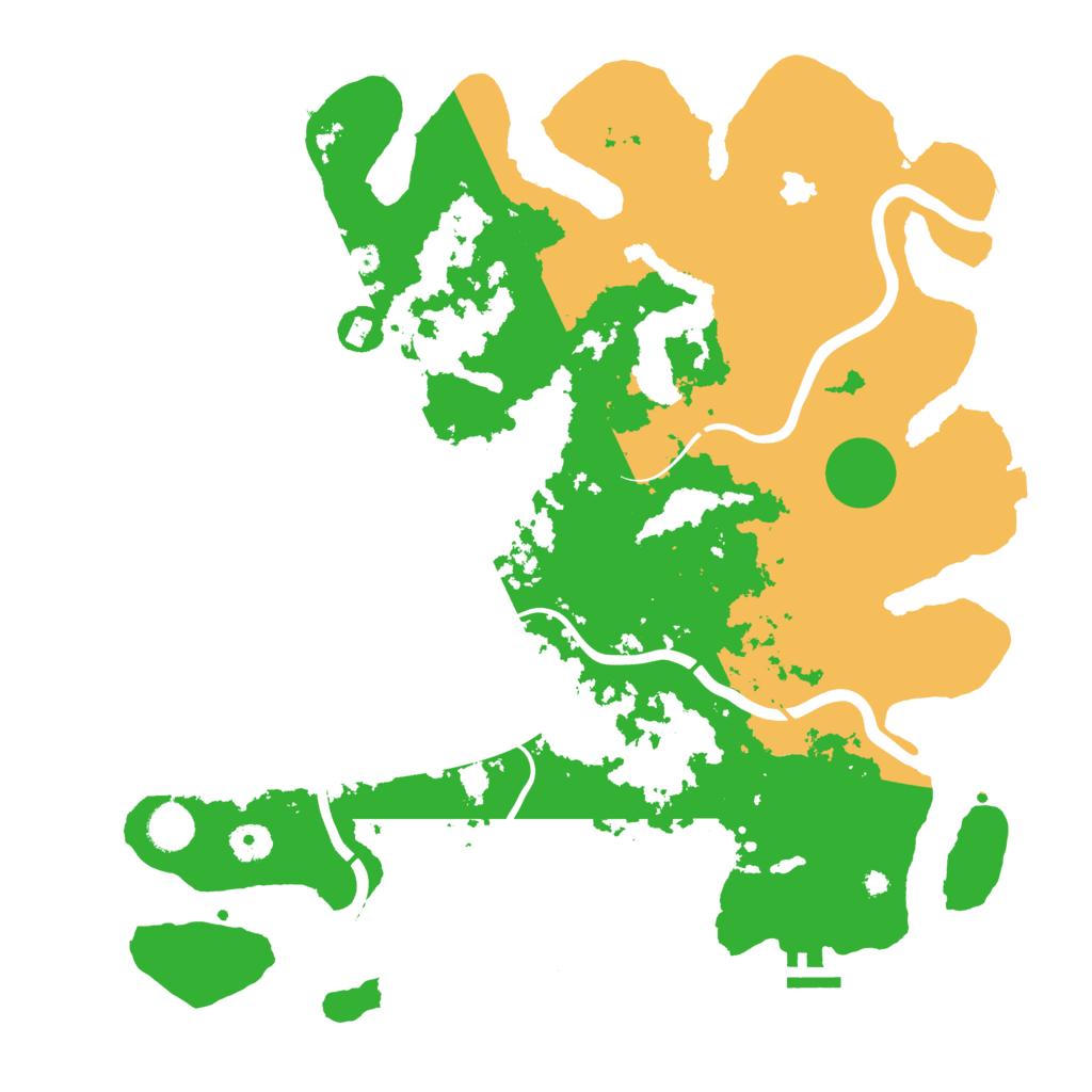 Biome Rust Map: Procedural Map, Size: 4096, Seed: 46831553