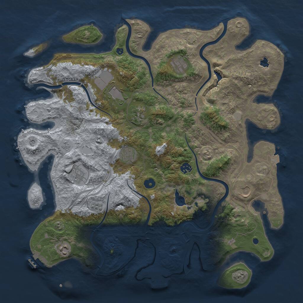 Rust Map: Procedural Map, Size: 4250, Seed: 6749812, 15 Monuments