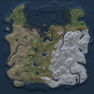 Thumbnail Rust Map: Procedural Map, Size: 4500, Seed: 20251016, 17 Monuments