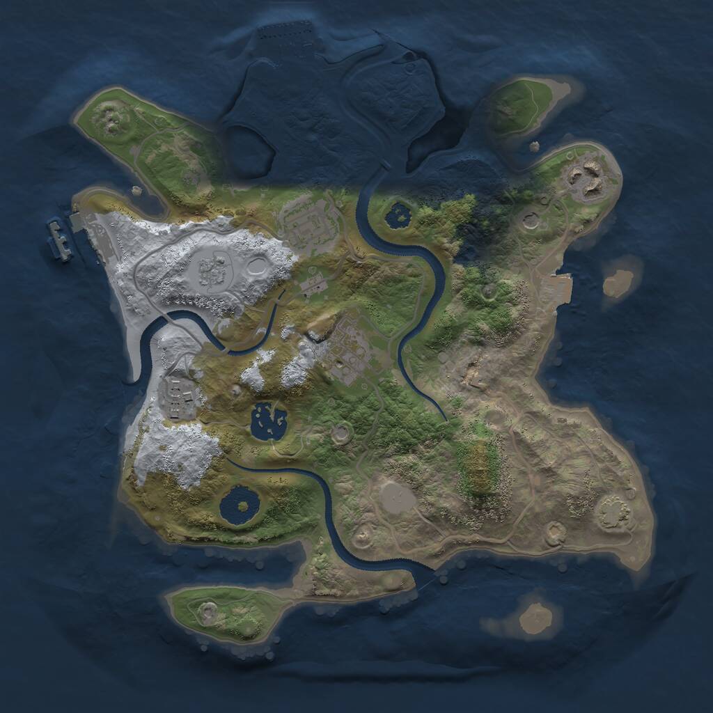 Rust Map: Procedural Map, Size: 2800, Seed: 1661390906, 11 Monuments