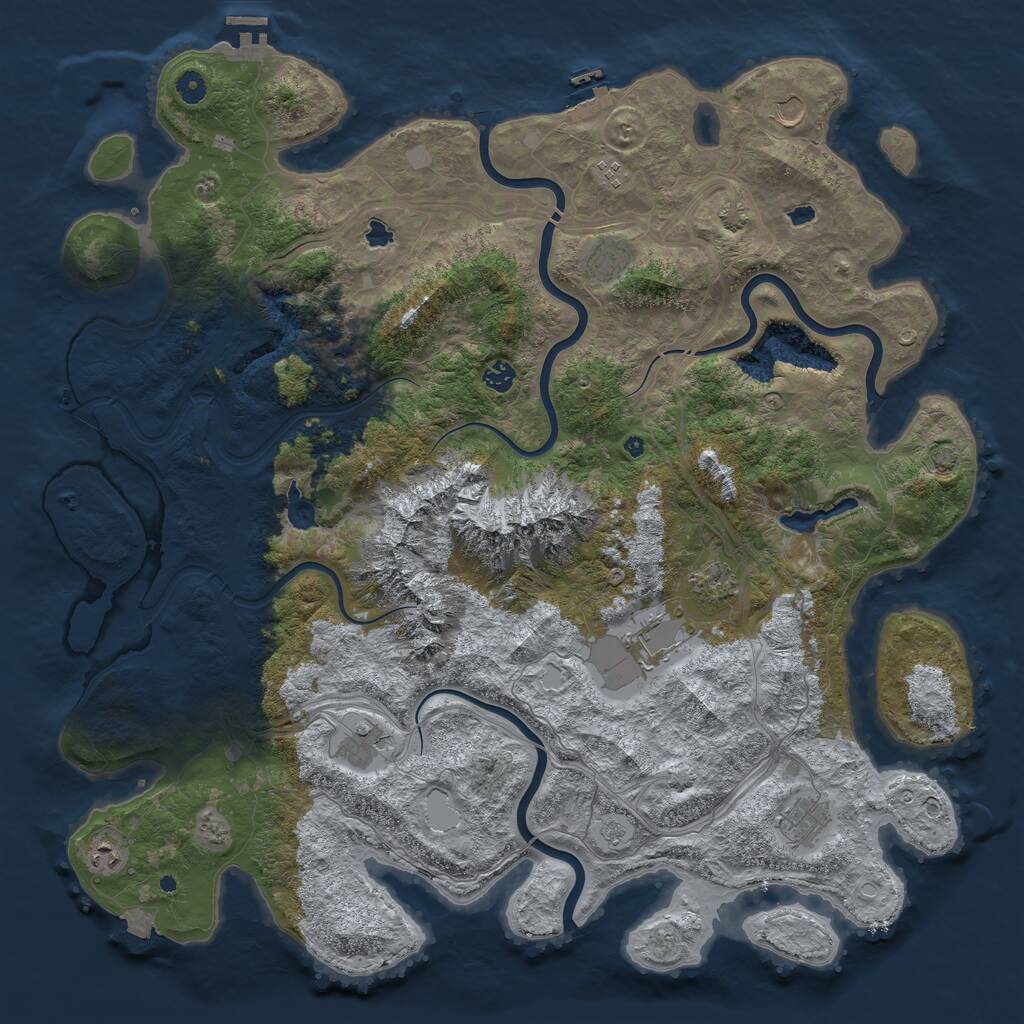 Rust Map: Procedural Map, Size: 5000, Seed: 357485847, 15 Monuments