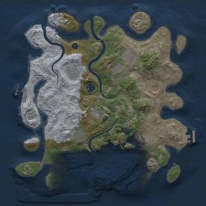 Thumbnail Rust Map: Procedural Map, Size: 3500, Seed: 1739095931, 15 Monuments