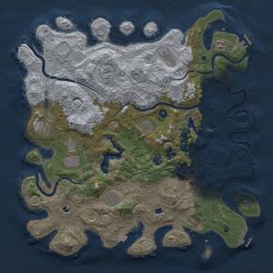 Thumbnail Rust Map: Procedural Map, Size: 4500, Seed: 199777426, 17 Monuments