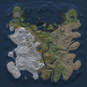 Thumbnail Rust Map: Procedural Map, Size: 4200, Seed: 158742, 15 Monuments