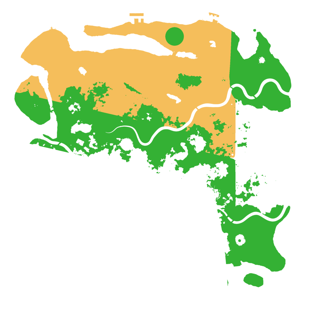 Biome Rust Map: Procedural Map, Size: 4500, Seed: 102102025