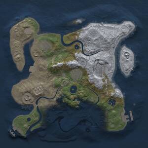 Thumbnail Rust Map: Procedural Map, Size: 3000, Seed: 239587, 12 Monuments