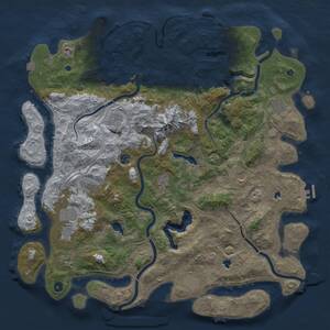 Thumbnail Rust Map: Procedural Map, Size: 5000, Seed: 744623318, 17 Monuments