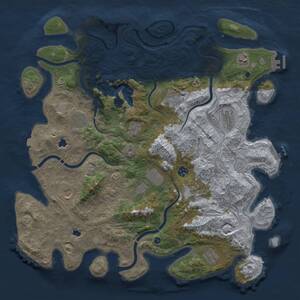 Thumbnail Rust Map: Procedural Map, Size: 4500, Seed: 941854772, 17 Monuments