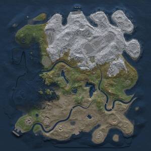 Thumbnail Rust Map: Procedural Map, Size: 4000, Seed: 1365980612, 16 Monuments