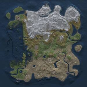 Thumbnail Rust Map: Procedural Map, Size: 4250, Seed: 45683190, 17 Monuments