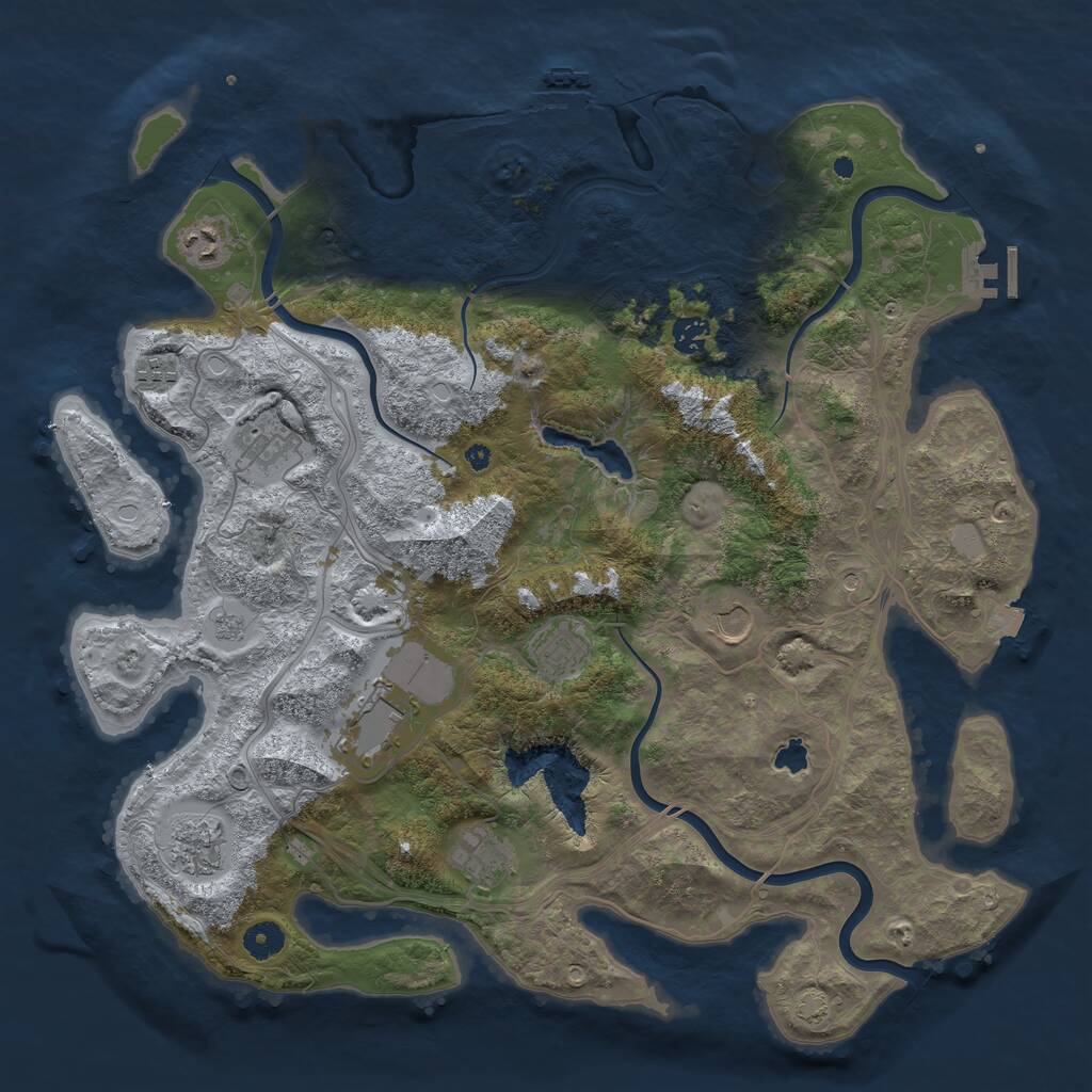 Rust Map: Procedural Map, Size: 4250, Seed: 49453662, 15 Monuments