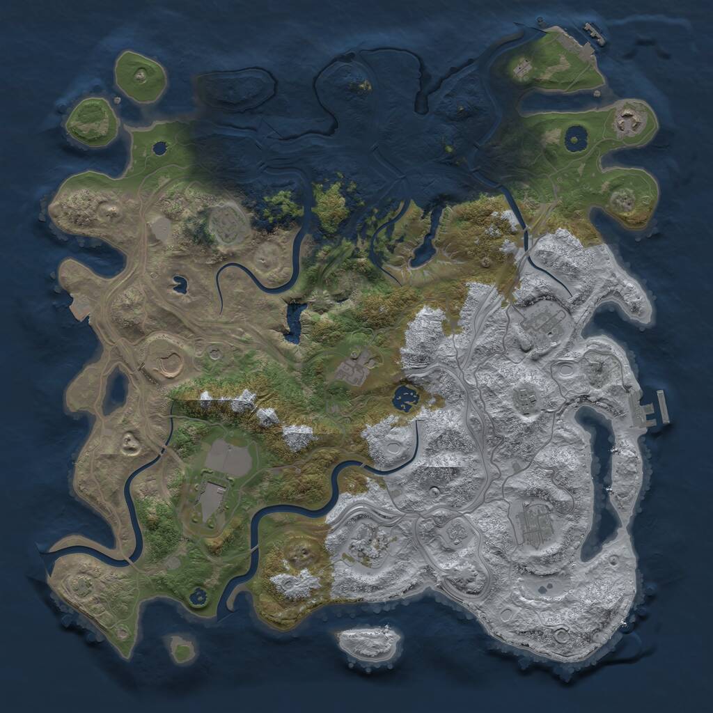 Rust Map: Procedural Map, Size: 4250, Seed: 37596842, 16 Monuments
