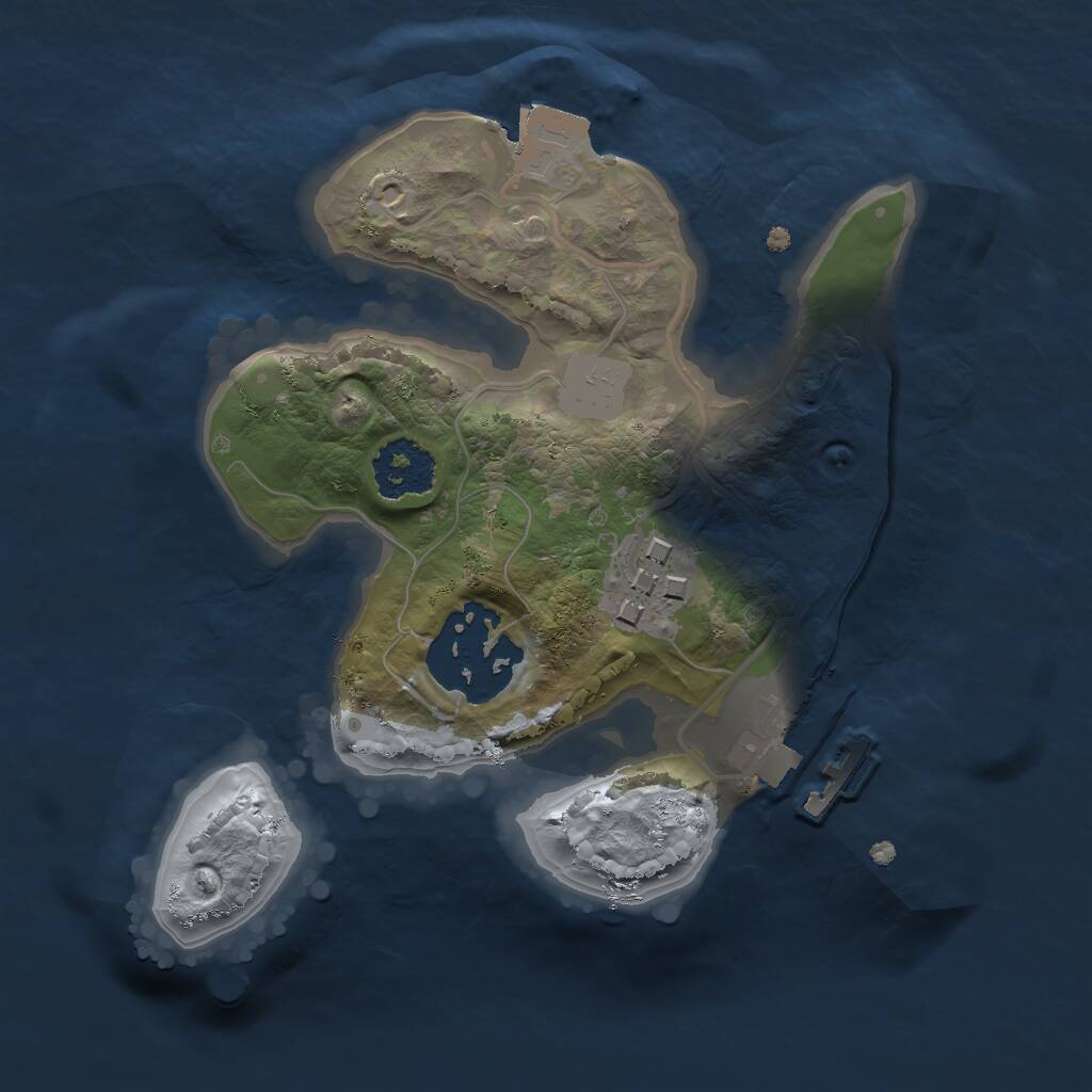 Rust Map: Procedural Map, Size: 1800, Seed: 567834435, 4 Monuments