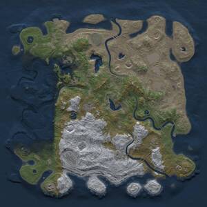 Thumbnail Rust Map: Procedural Map, Size: 4500, Seed: 245145, 17 Monuments