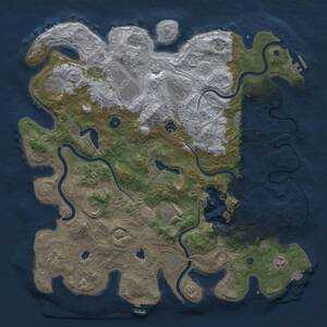 Thumbnail Rust Map: Procedural Map, Size: 4500, Seed: 1999216007, 16 Monuments