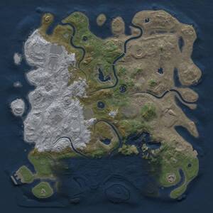 Thumbnail Rust Map: Procedural Map, Size: 4500, Seed: 247, 16 Monuments