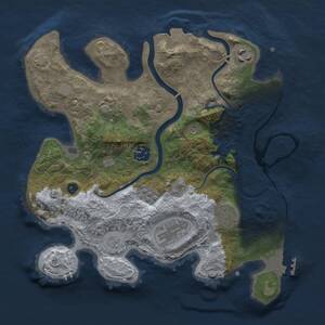 Thumbnail Rust Map: Procedural Map, Size: 3000, Seed: 40673, 11 Monuments