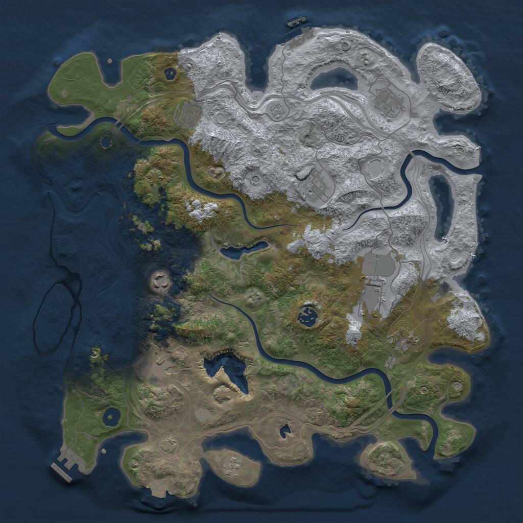 Rust Map: Procedural Map, Size: 4250, Seed: 1128243825, 15 Monuments