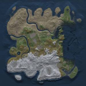 Thumbnail Rust Map: Procedural Map, Size: 3750, Seed: 834351, 15 Monuments