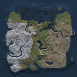Thumbnail Rust Map: Procedural Map, Size: 4000, Seed: 1532044644, 17 Monuments
