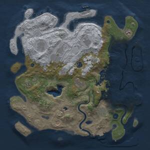 Thumbnail Rust Map: Procedural Map, Size: 4000, Seed: 1441004639, 16 Monuments