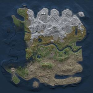 Thumbnail Rust Map: Procedural Map, Size: 3750, Seed: 629123961, 17 Monuments