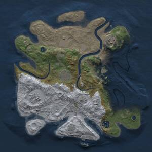 Thumbnail Rust Map: Procedural Map, Size: 3000, Seed: 13771, 13 Monuments