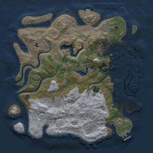 Thumbnail Rust Map: Procedural Map, Size: 4000, Seed: 110162025, 13 Monuments