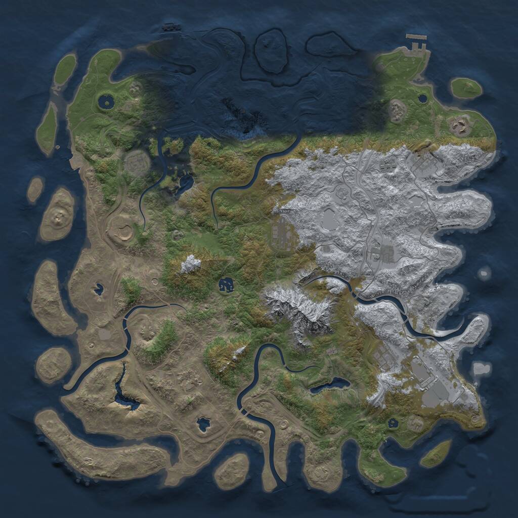 Rust Map: Procedural Map, Size: 5000, Seed: 14934479, 17 Monuments