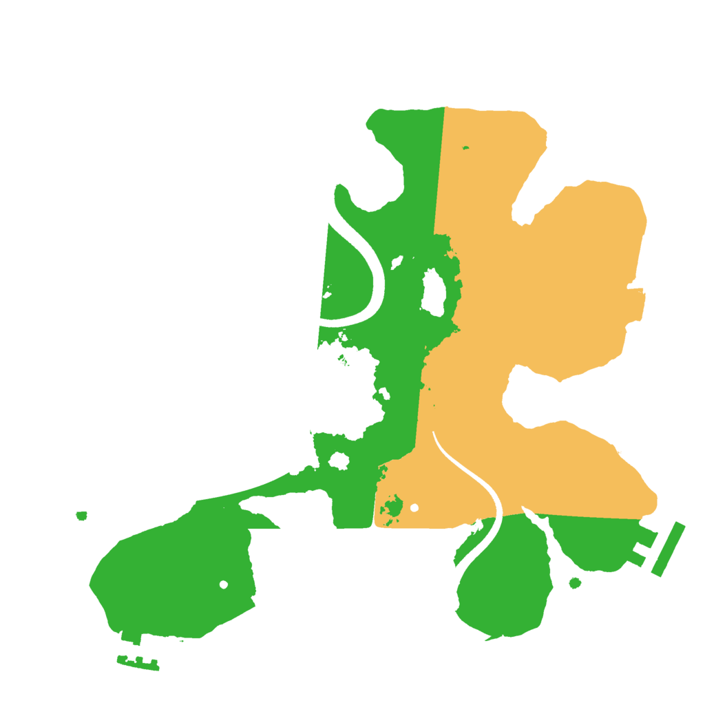 Biome Rust Map: Procedural Map, Size: 2500, Seed: 717526850