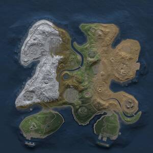 Thumbnail Rust Map: Procedural Map, Size: 2500, Seed: 717526850, 13 Monuments