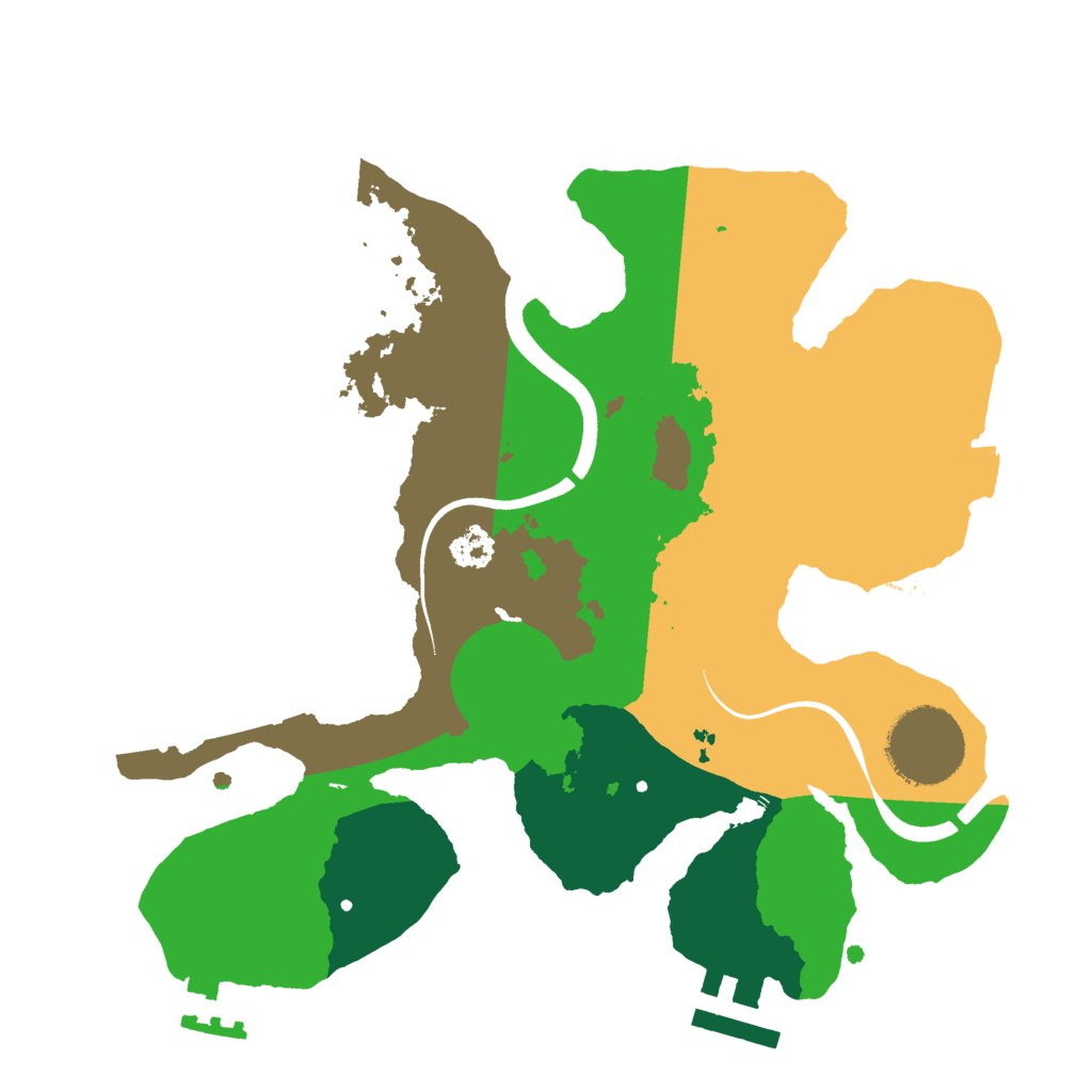 Biome Rust Map: Procedural Map, Size: 2500, Seed: 717526850