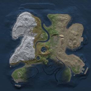 Thumbnail Rust Map: Procedural Map, Size: 2500, Seed: 717526850, 10 Monuments