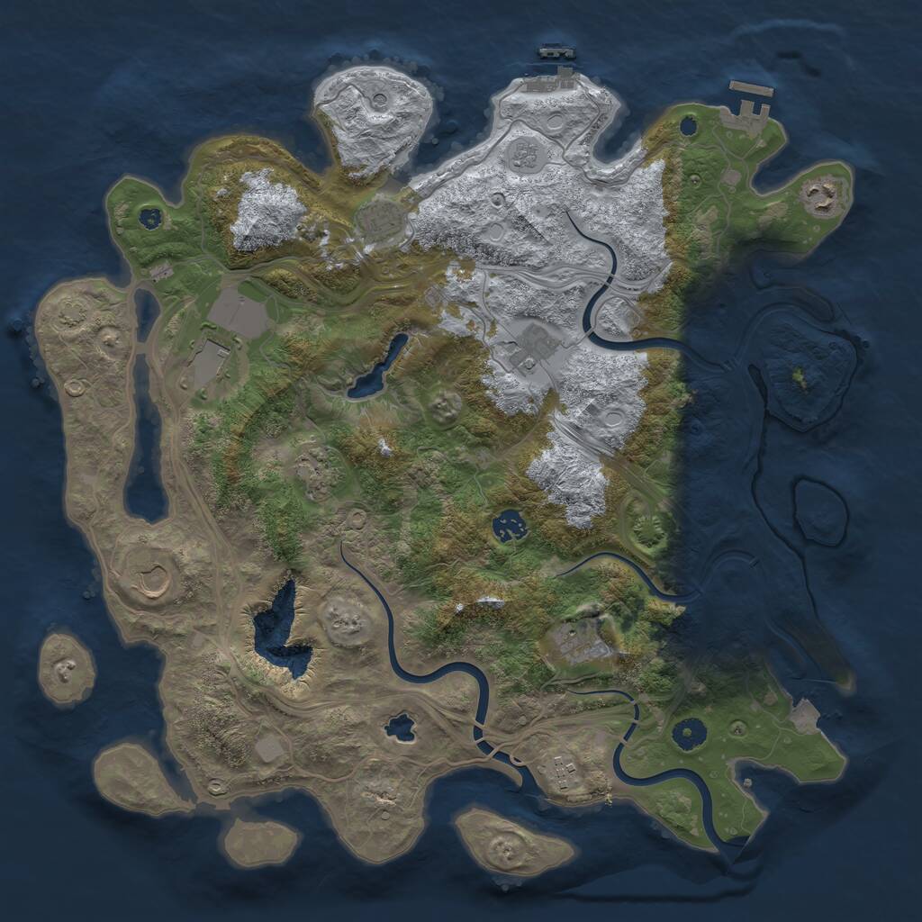 Rust Map: Procedural Map, Size: 4250, Seed: 972586567, 15 Monuments