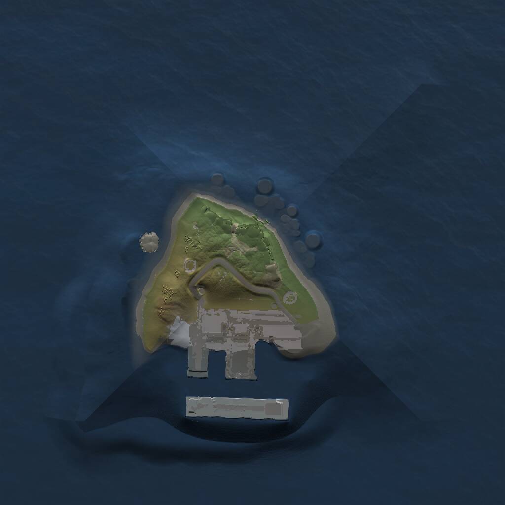 Rust Map: Procedural Map, Size: 1000, Seed: 98765, 2 Monuments