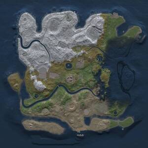 Thumbnail Rust Map: Procedural Map, Size: 3550, Seed: 1711540180, 15 Monuments