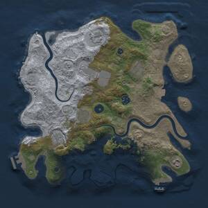 Thumbnail Rust Map: Procedural Map, Size: 3500, Seed: 5786598, 14 Monuments