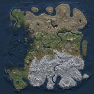 Thumbnail Rust Map: Procedural Map, Size: 4500, Seed: 17090665, 17 Monuments