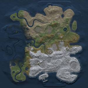 Thumbnail Rust Map: Procedural Map, Size: 3700, Seed: 269446594, 14 Monuments