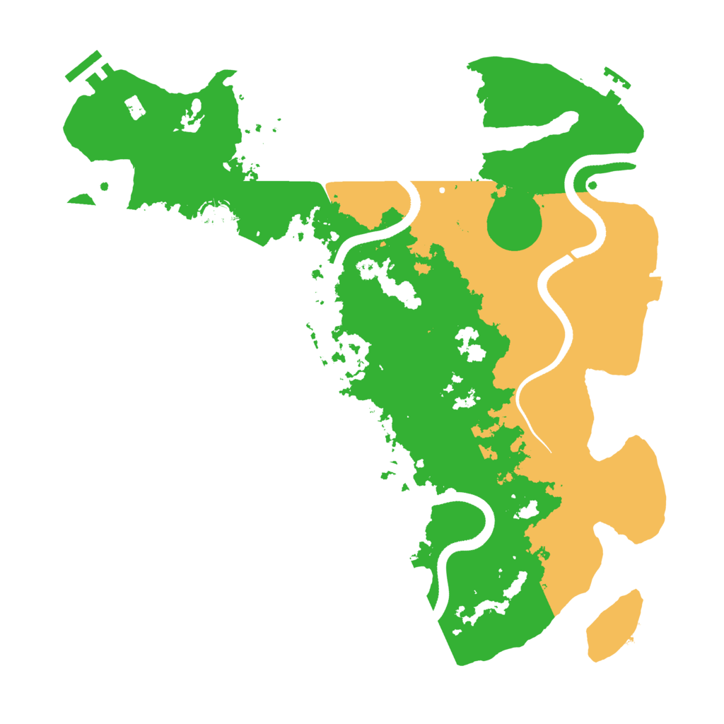 Biome Rust Map: Procedural Map, Size: 3500, Seed: 41405