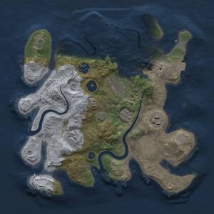 Thumbnail Rust Map: Procedural Map, Size: 3000, Seed: 742795, 10 Monuments
