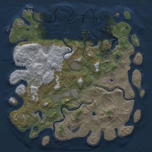 Thumbnail Rust Map: Procedural Map, Size: 4800, Seed: 1723838322, 17 Monuments