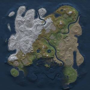 Thumbnail Rust Map: Procedural Map, Size: 3700, Seed: 36132513, 15 Monuments