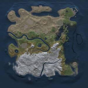 Thumbnail Rust Map: Procedural Map, Size: 3600, Seed: 1475597894, 15 Monuments