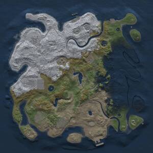 Thumbnail Rust Map: Procedural Map, Size: 4000, Seed: 714012309, 14 Monuments