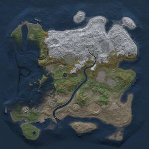 Thumbnail Rust Map: Procedural Map, Size: 3500, Seed: 554508683, 13 Monuments