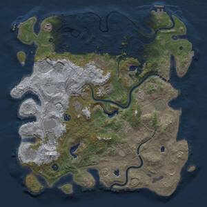 Thumbnail Rust Map: Procedural Map, Size: 4500, Seed: 458977761, 17 Monuments
