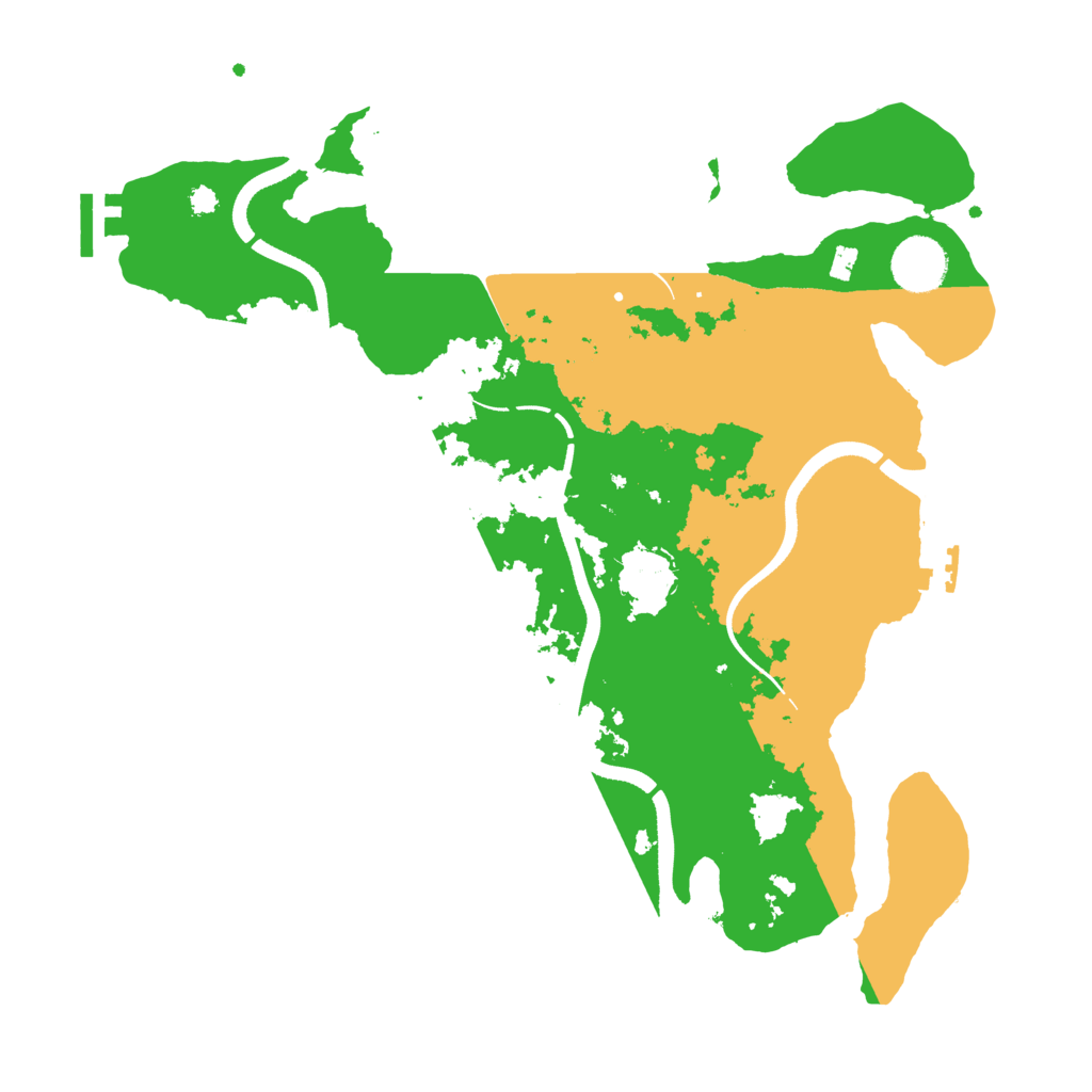 Biome Rust Map: Procedural Map, Size: 3500, Seed: 992157970