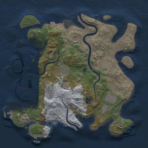Thumbnail Rust Map: Procedural Map, Size: 3500, Seed: 990513493, 14 Monuments