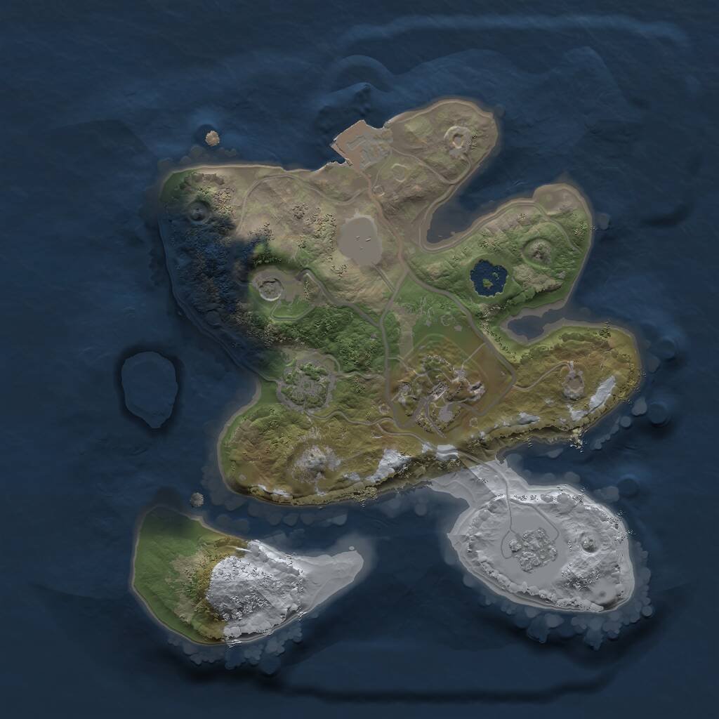 Rust Map: Procedural Map, Size: 2000, Seed: 568431, 5 Monuments